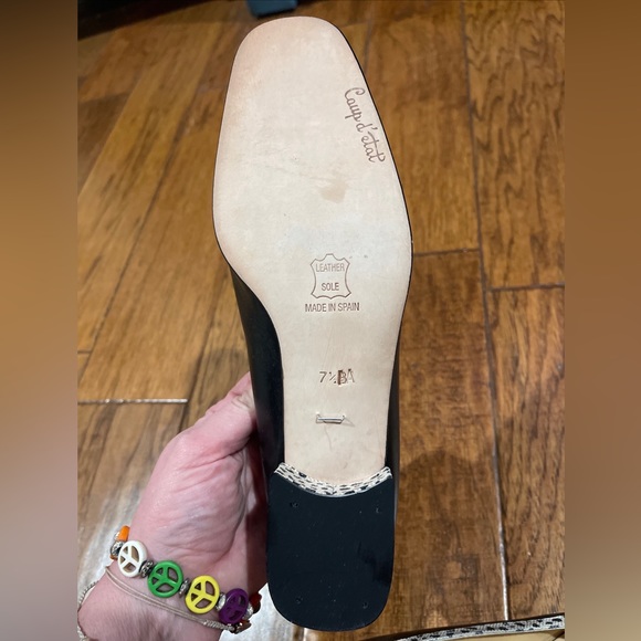 Coup d’etat Vintage Heels Black Cheetah Size 7.5 AA Narrow Round Toe Wanton2 EUC - Picture 3 of 16
